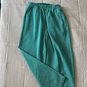 Bobo Choses Teal Striped Cropped Pants